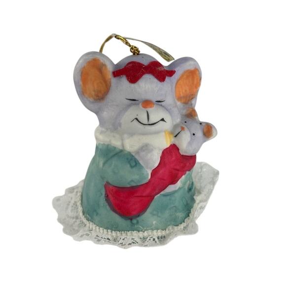 Jasco Caring Critters Chimer Bells Christmas Ornaments Set Of 6 Hand Painted - Picture 3 of 15